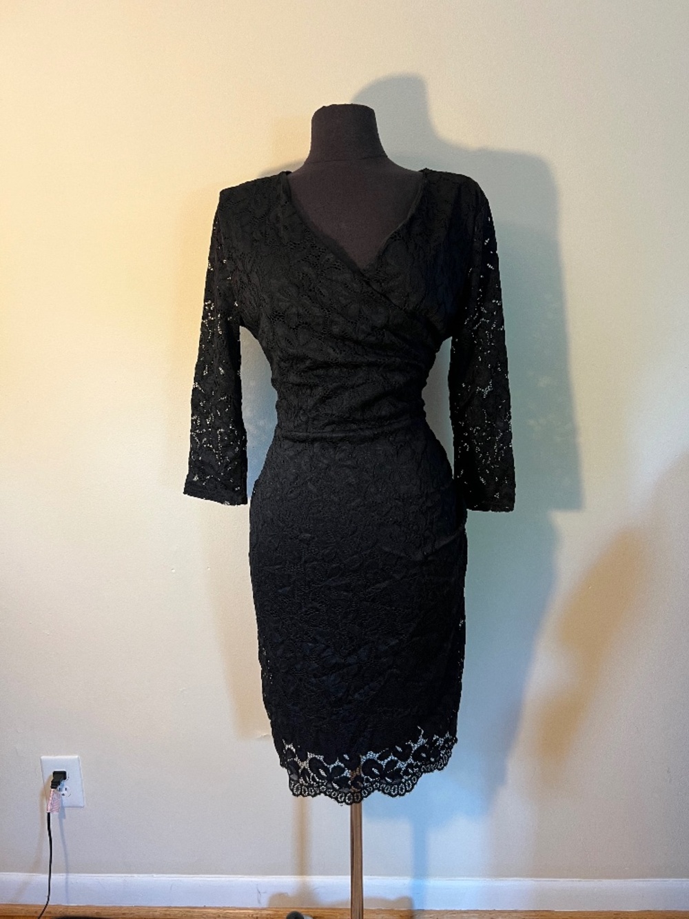 Miusol Black Lace Mini Dress